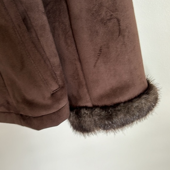 Liz Claiborne faux fur trim jacket size S - Picture 3 of 8